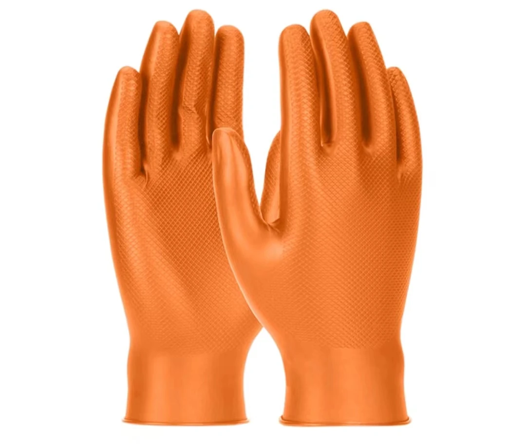 Hot Diamond Texture Industry Food Service Car Repair Mechanic Cleaning Disposabl-Glove Pure Nitrile Glove
