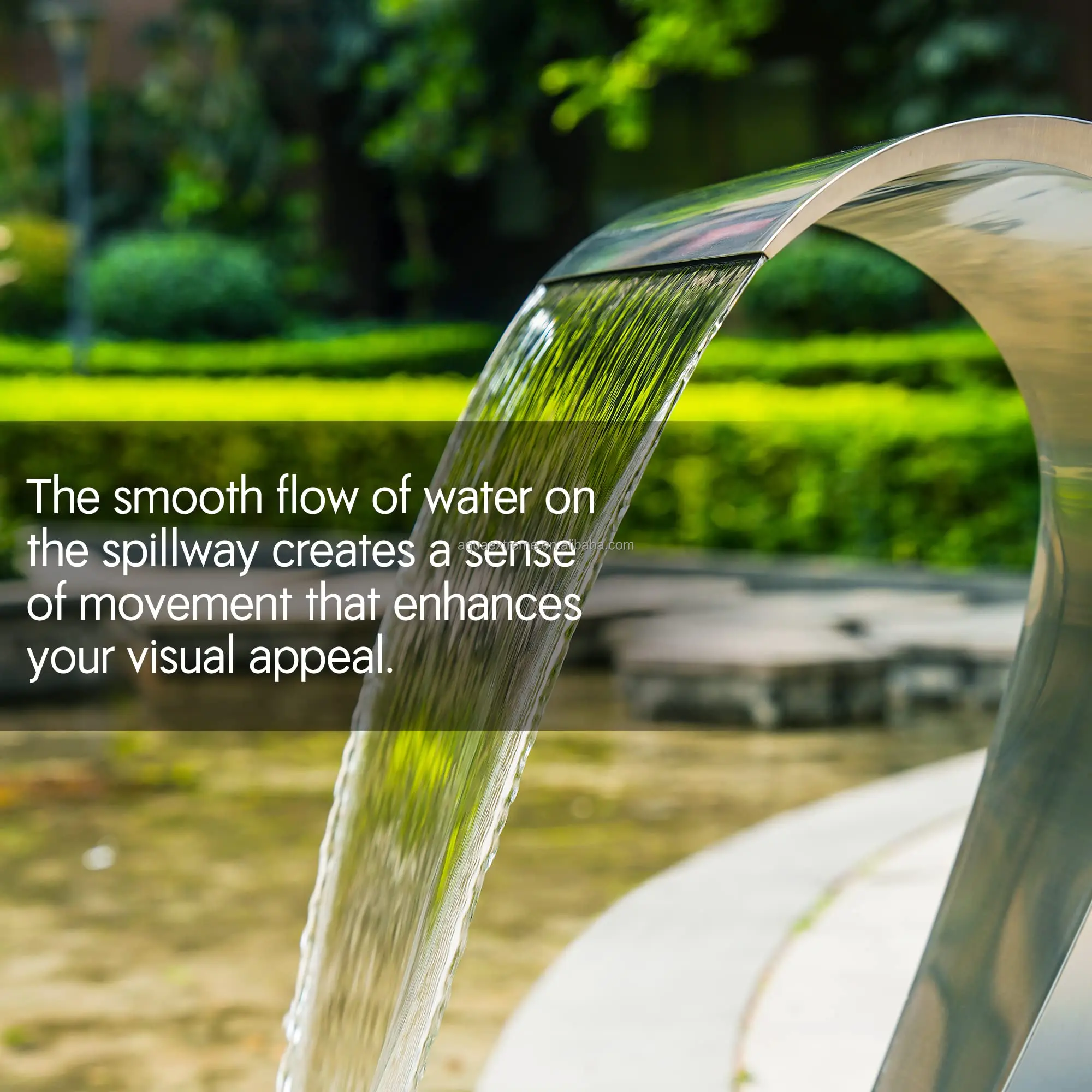 Swimming Pool & Garden Cobra Cascade Waterfall Spillway 304 Stainless Steel Fountain, Outdoor Spray Water Curtain