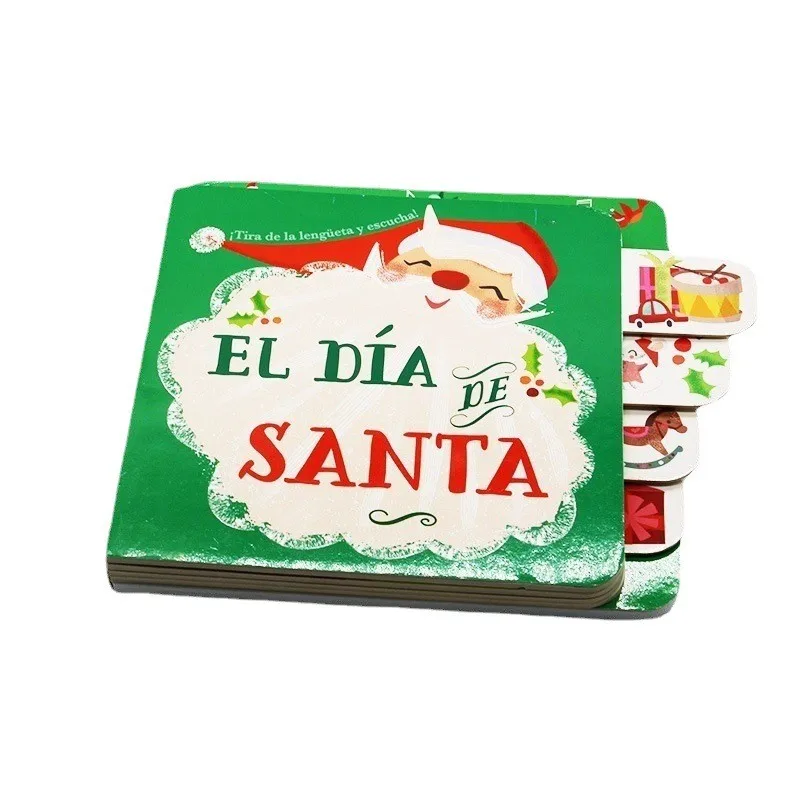 Customized Hardcover Printing Pull And Push Book Sound Module For Audio Book Kids Babies Christmas Storybook Pop Up Books