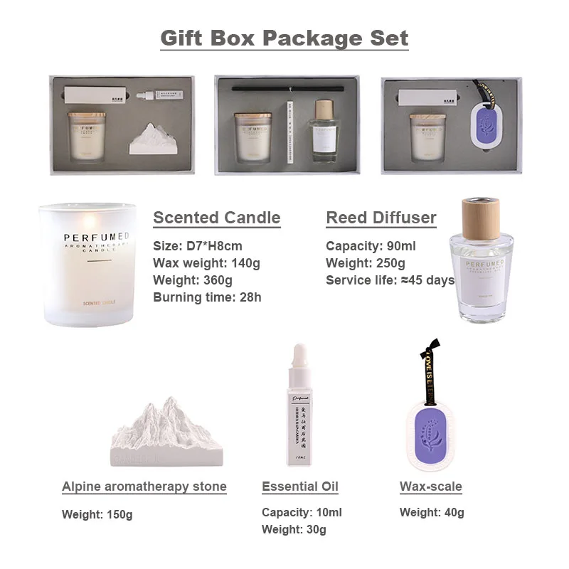 2024 Latest Luxury Design Soy Wax Spiritual Scented Candles Reed Diffuser Set for Home Restaurant Festival Decor