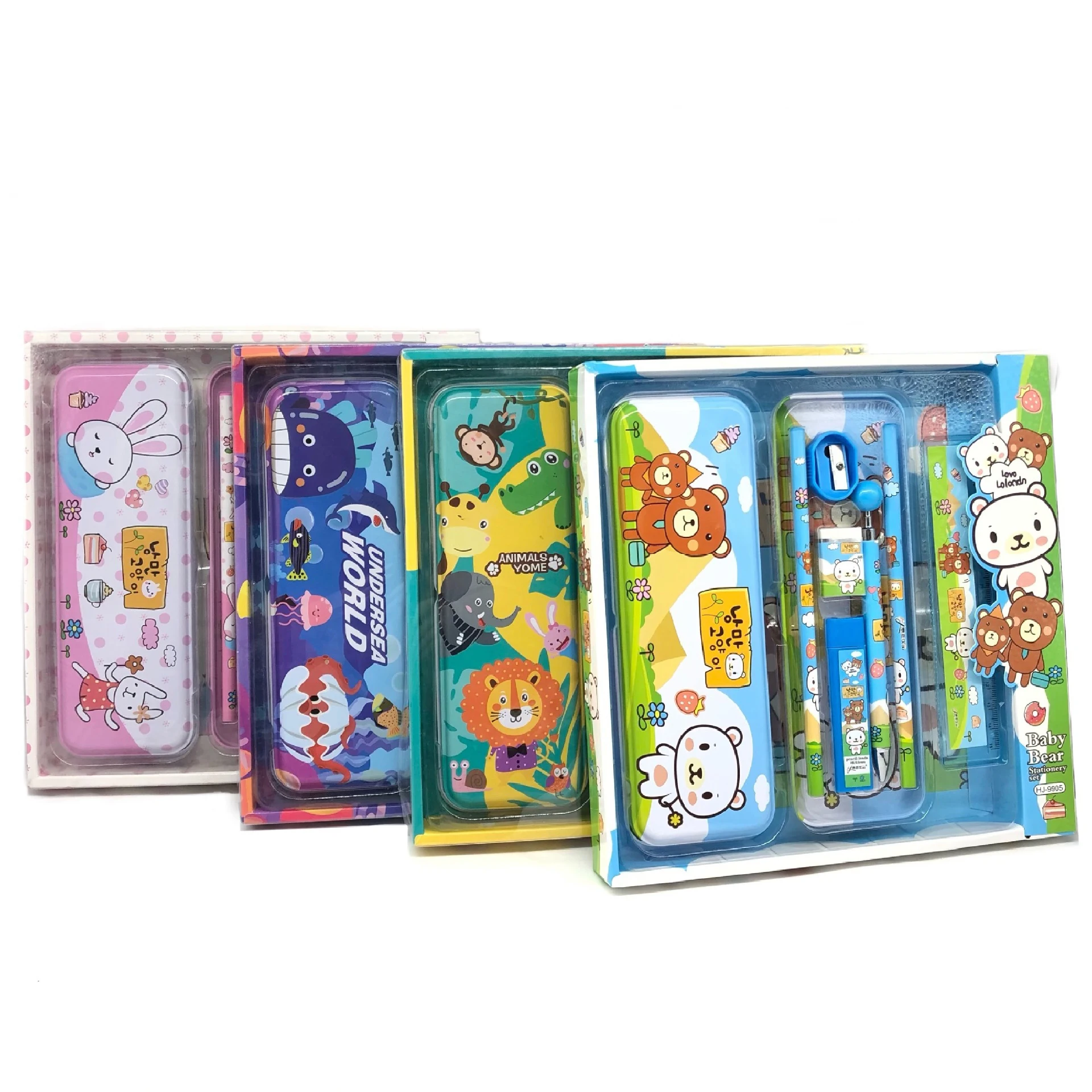 Wholesale Cute Animal 8-Piece School Supplies Back To School Supplies Girl Boy Kids Stationery Gift Set