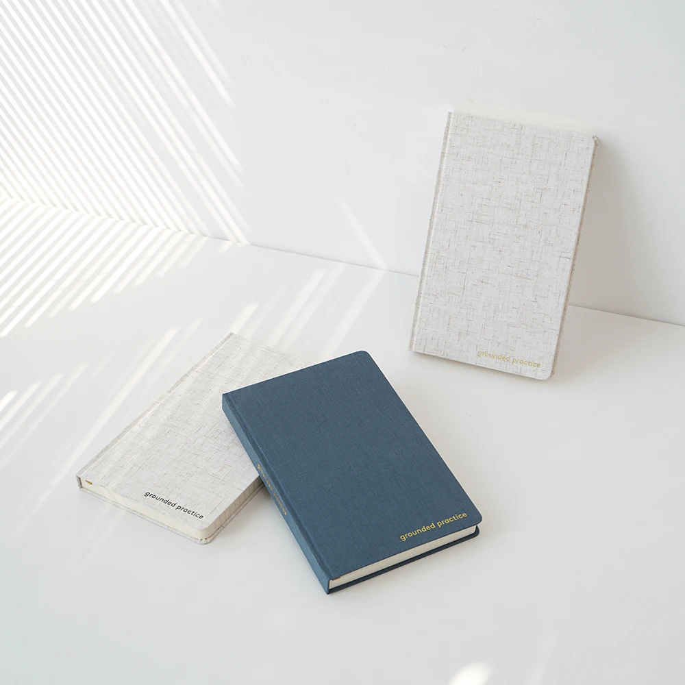 China A4 A5 A6 Supplier Custom The Factory Price Fabric Linen Notebook Hardcover Grounded  Practice Manifest Journal
