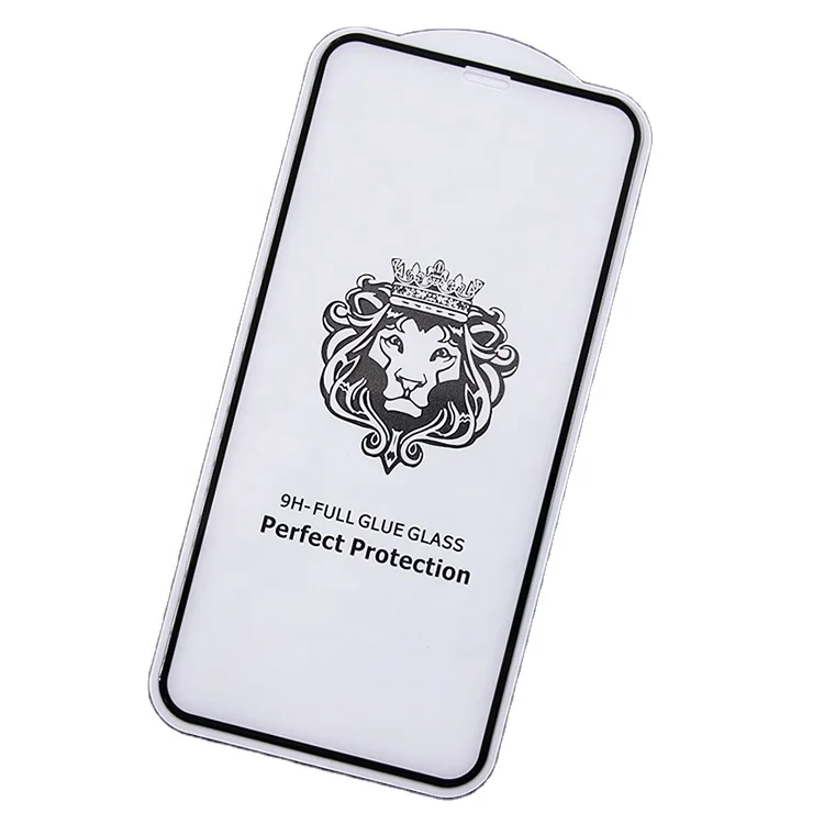 Ready to ShipIn Factory Hot selling 9H screen protector perfect Protection lion head Full Glue Tempered Glass