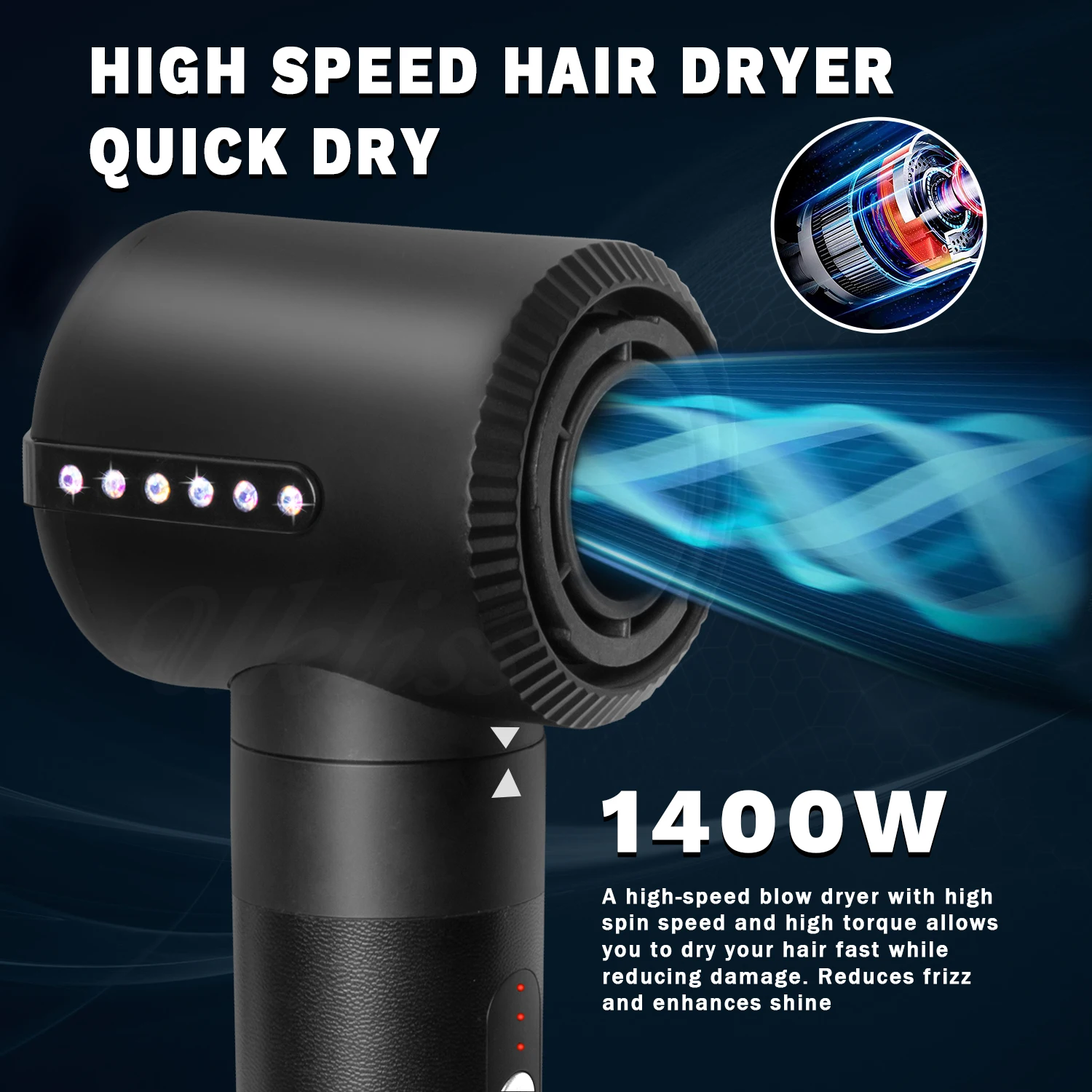 Newest Hot Air Brush Powerful Hair Dryer Brush Automatic Curler Straightener with Different Heads