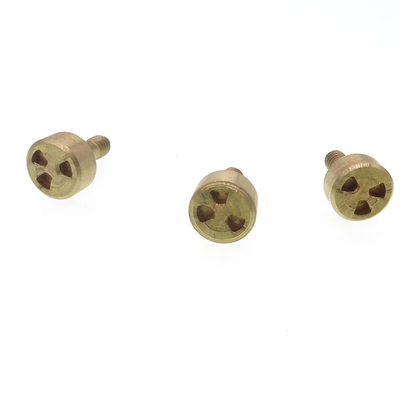 Security screws 3-hole anti-theft brass one-way security screws