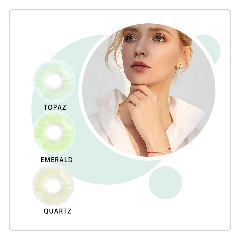 Wholesale Fancy look Color Contact Lenses Soft clear contact lens yearly Circle Colored Contacts Lens
