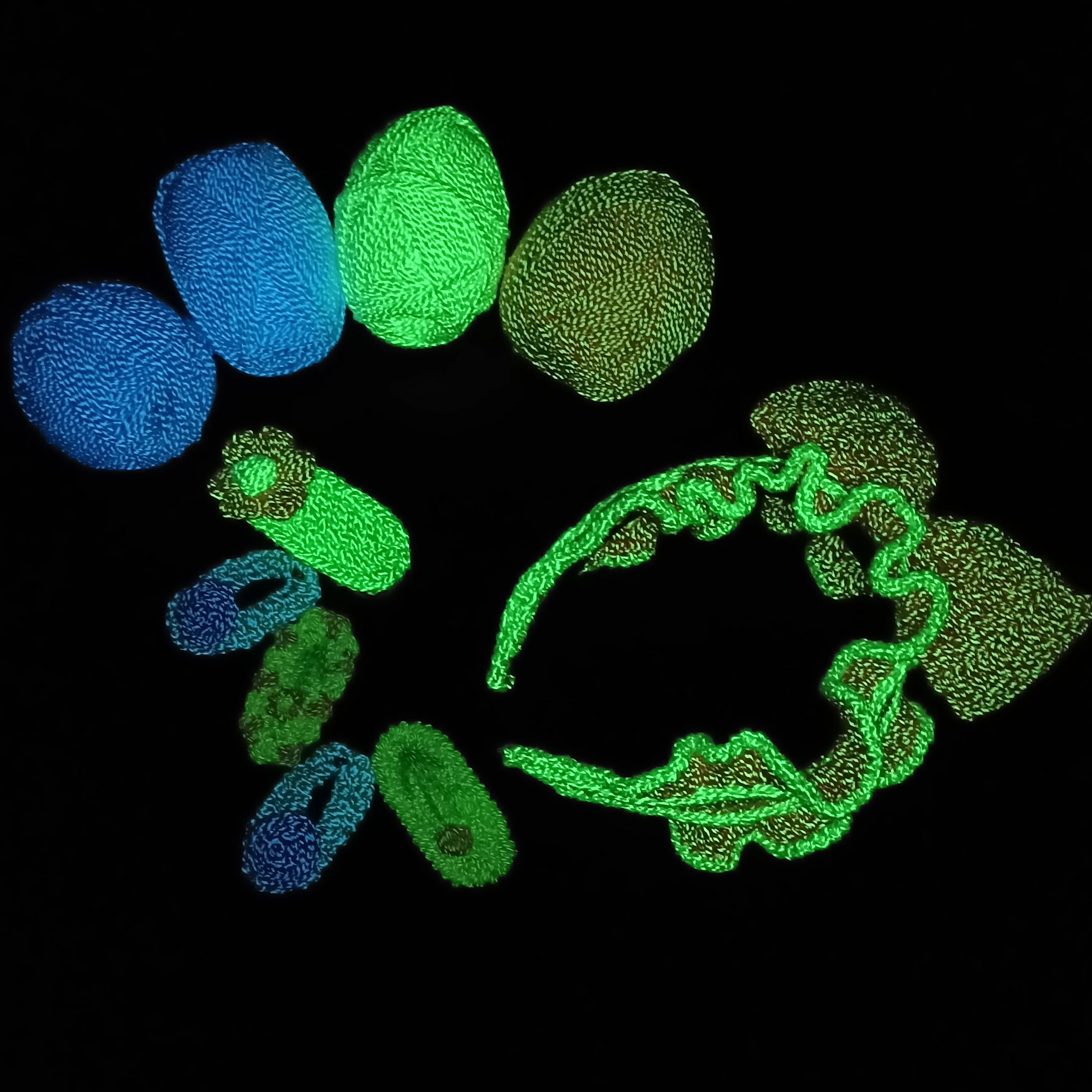 Glow in the dark crafts crochet yarn luminous chenille hand woven crochet yarn for crochet pattern amigurumi christmas reindeer