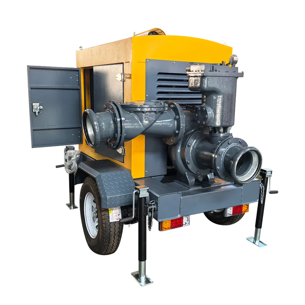 Large displacement emergency rescue suction diesel engine sewage self-priming pump