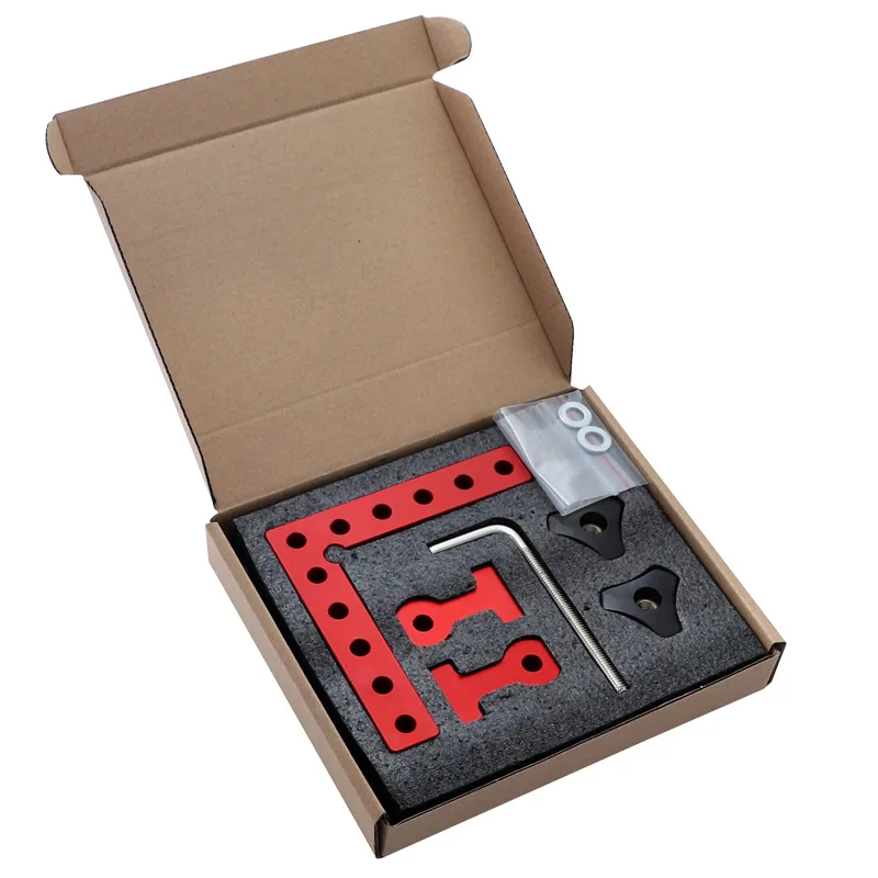 
90 Degree Positioning Squares Right Angle Clamps Aluminum Alloy Corner Clamp Clip Block for Carpentry Frame Box Cabinets Drawer 