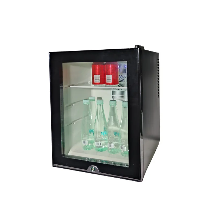 30L Compact Silent Hotel mini Bar Fridge With Glass Door Office Pantry Cooler Juice Cleanse Fridge