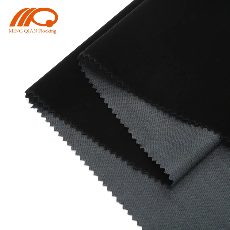 High Quality Hot Sales Knitted Based Short Pile Flocking Fabric for Jewelry Box Glasses Case Lining