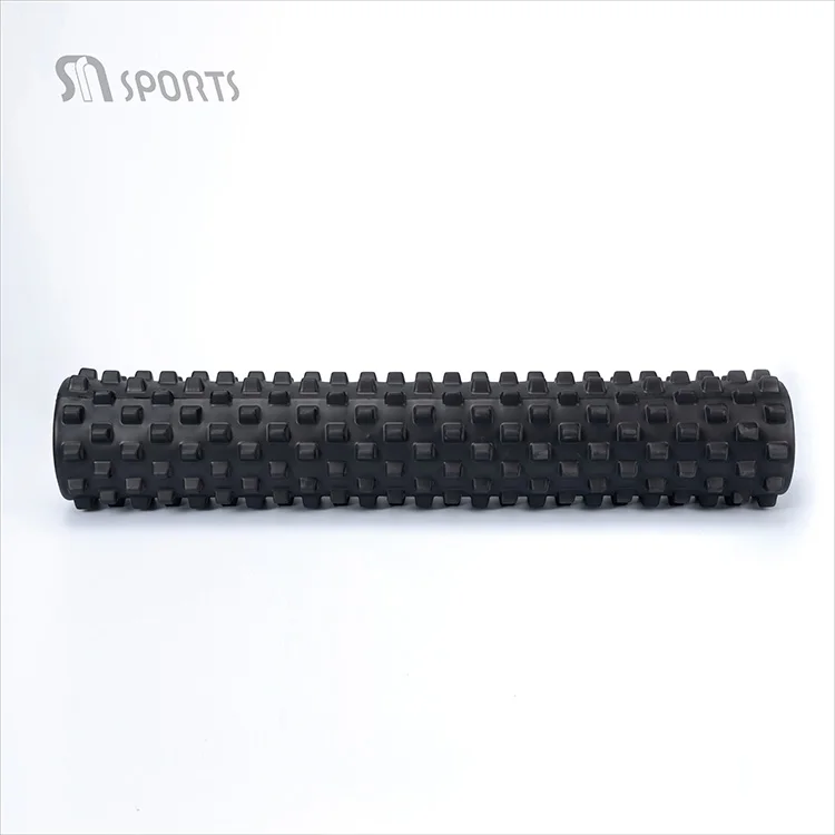 High Density Foam Fitness Gym Exercise Roller Black EVA Yoga Grid