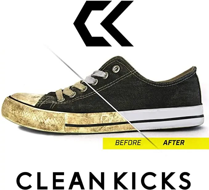 shoe cleaning kit private label footwear cleaner for sneakers, boots 4 ounce bottle and brush shoe cleaning kit