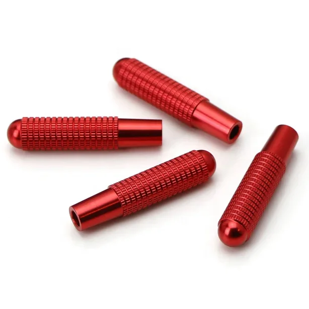 JDMotorsport88 4pcs Red Aluminum Bolt-On Door Lock Knobs For Mercedes Benz C E S GLC GLE Class W205 W213 X205 W166