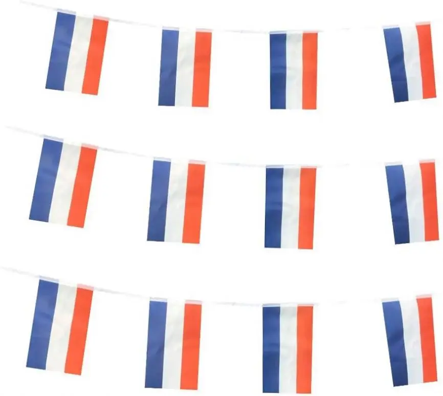 Wholesale Polyester Netherlands Flag Holland Dutch Small String Mini Flag Pennant Banner