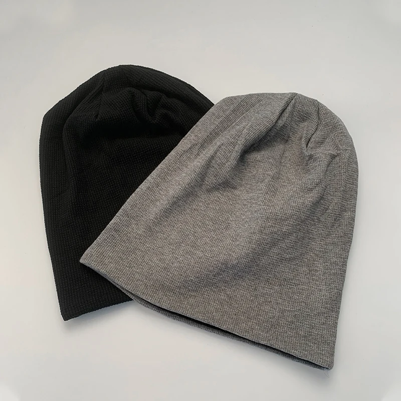 Bsci Oem Custom High Quality Unisex Acrylic Skull Plain Dyed Woven Label Logo Knitted Cap Winter Ski Hat Fisherman Beanie