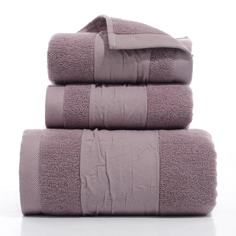 100% Cotton Plain Solid Quick Dry Bathroom Towel Tree Washcloths BathTowels Hand Towel Set Shower Towel for Bathroom