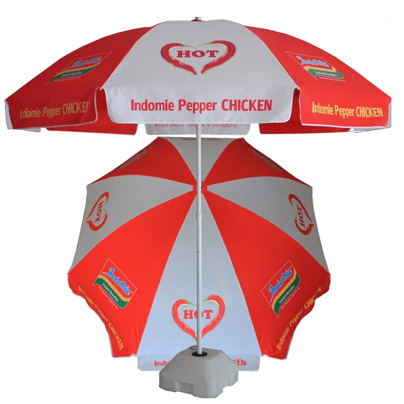 thick polyester fabric beach umbrella parasol with big air outlet hole