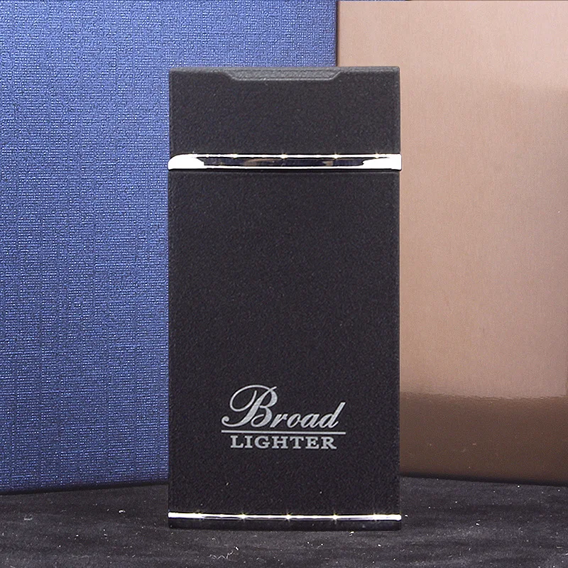 Classic metal gas lighter red flame windproof ultra-thin electroplating tang grass cigarette lighter