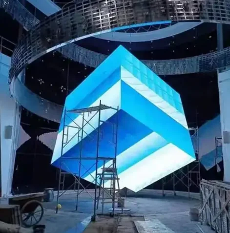 shop professional cube screen 4side 5side 6side LED Display P2.5 P3 P4mm LOGO Customized Retail Store