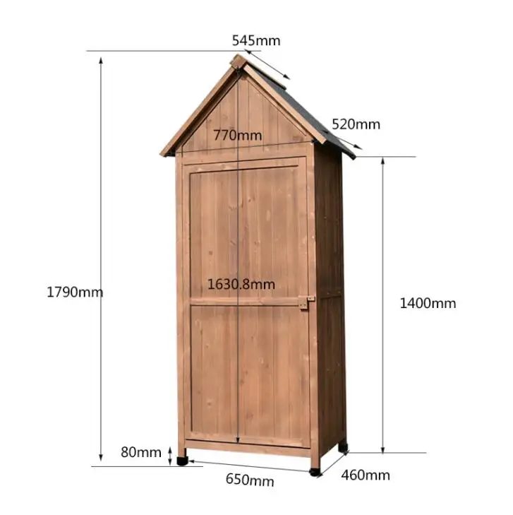 Outdoor cabinet Garden tool room anti-corrosion storage mobile box outdoor sundries Sheds