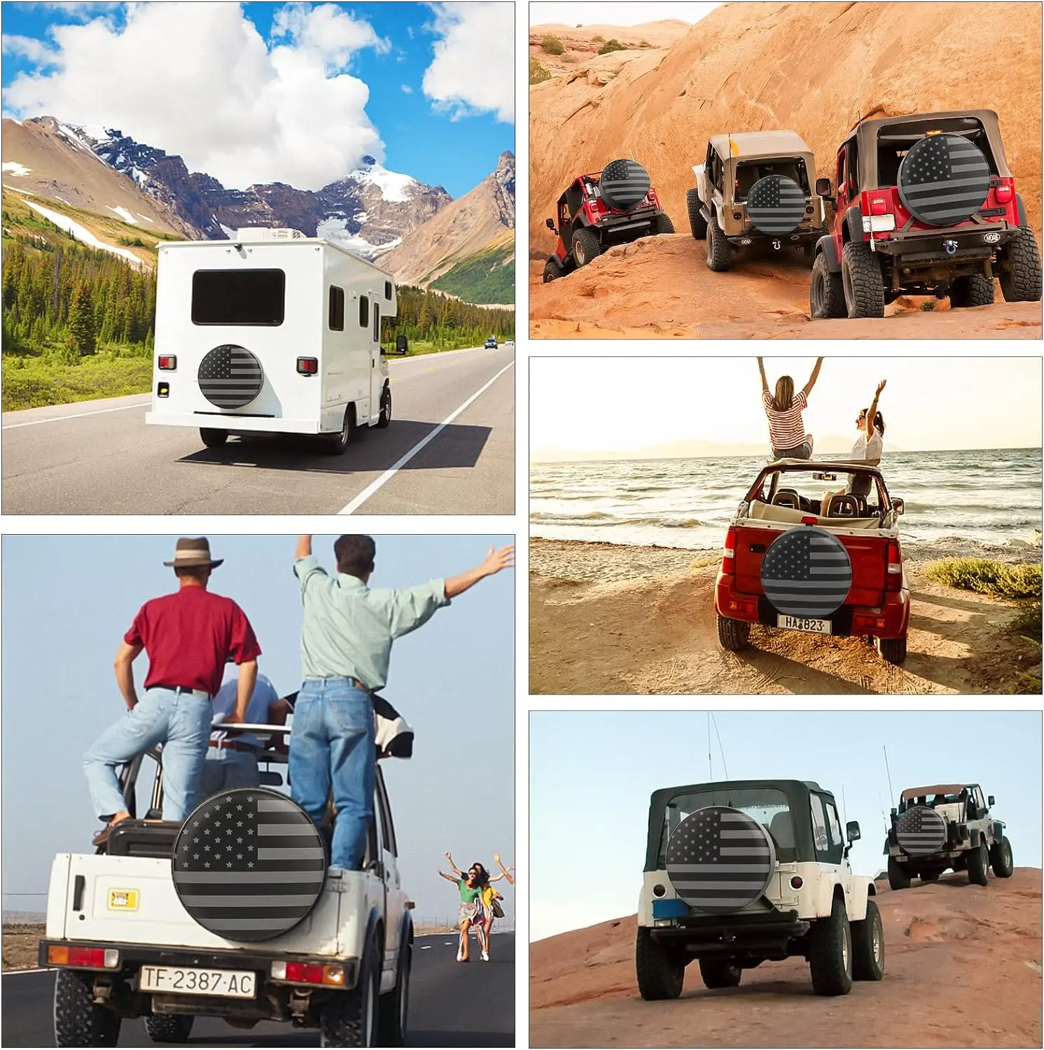 Spare Tire Cover For RV Trailer Waterproof Wheel Cover Camper Spare Tire Cover Fit For Jeep Wrangler RV SUV Truck Travel Trailer