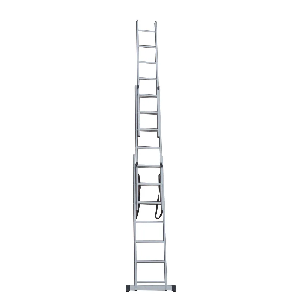 1 2 3 layer aluminum combination extension ladder 10m with EN131 certificate