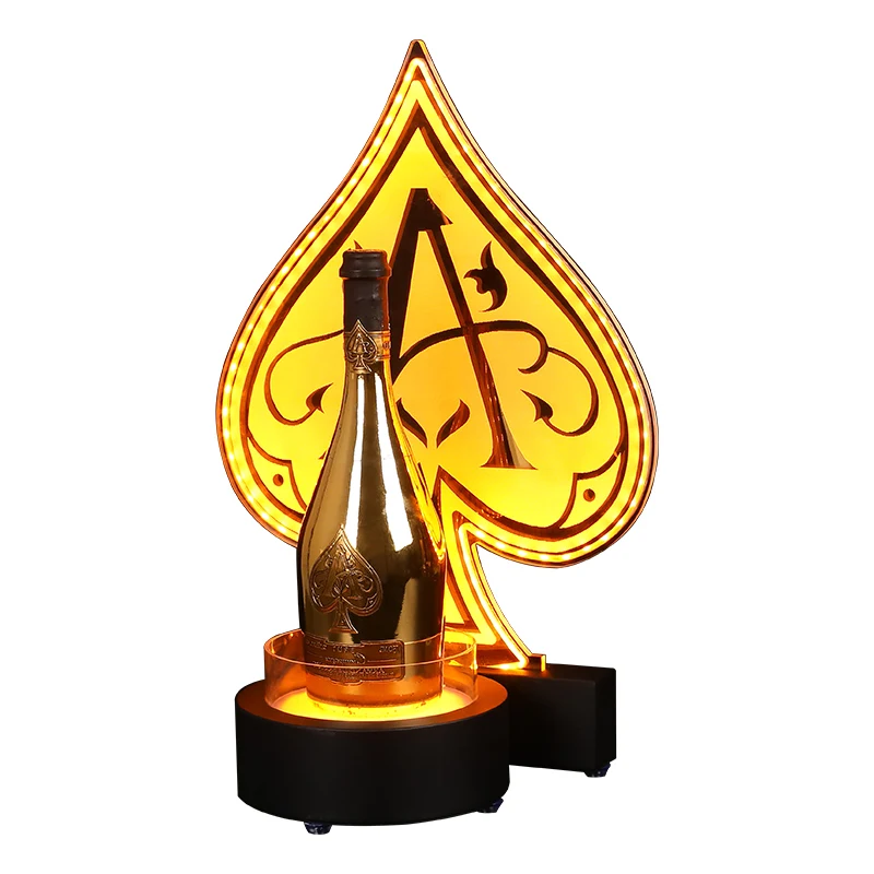 Bar VIP LED Sign Serving Trays Wine Glorifier Display Racks Ace Of Spade Champagne Bottle Presenter for nightclub