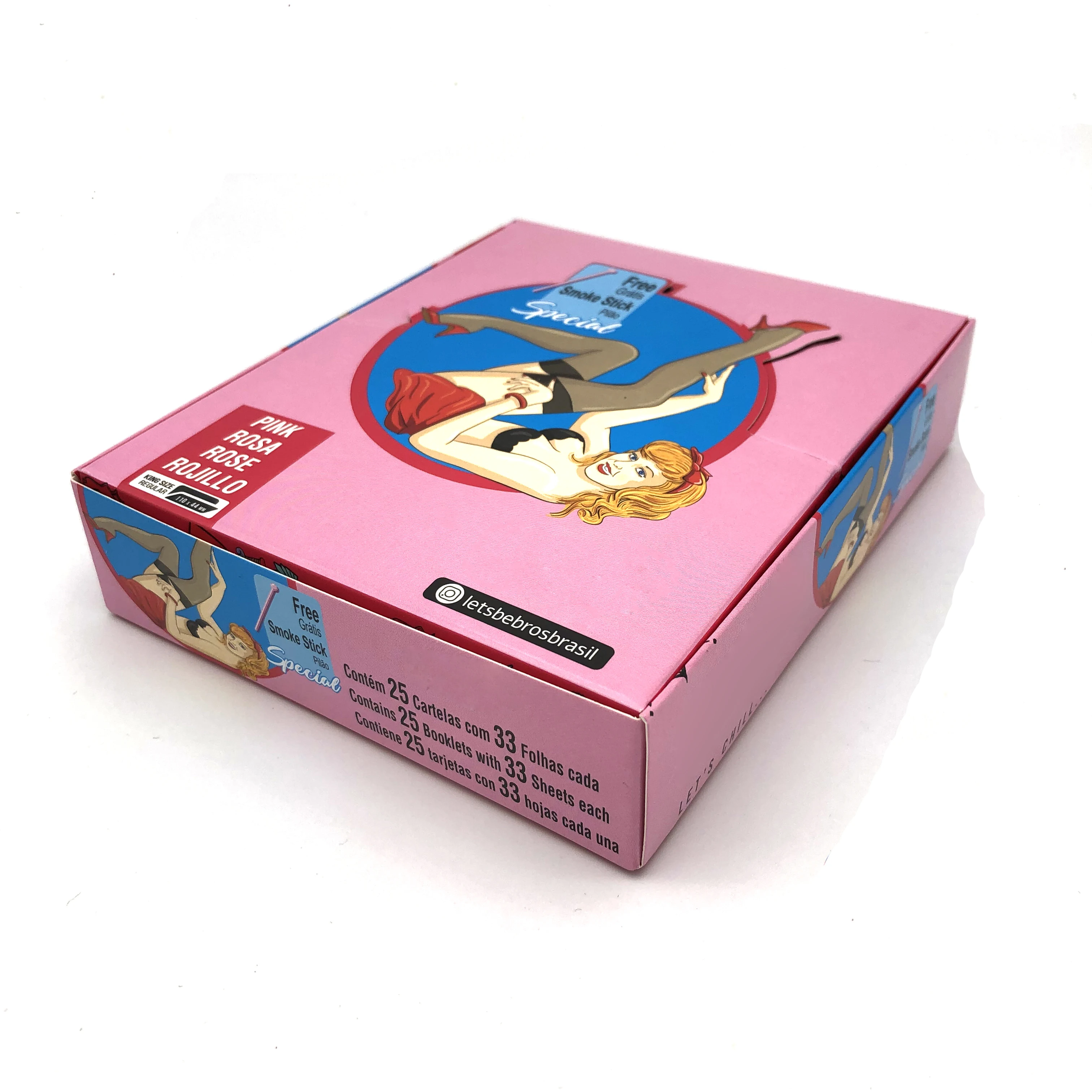 manufacture factory direct rolling papers custom logo material all size pink color