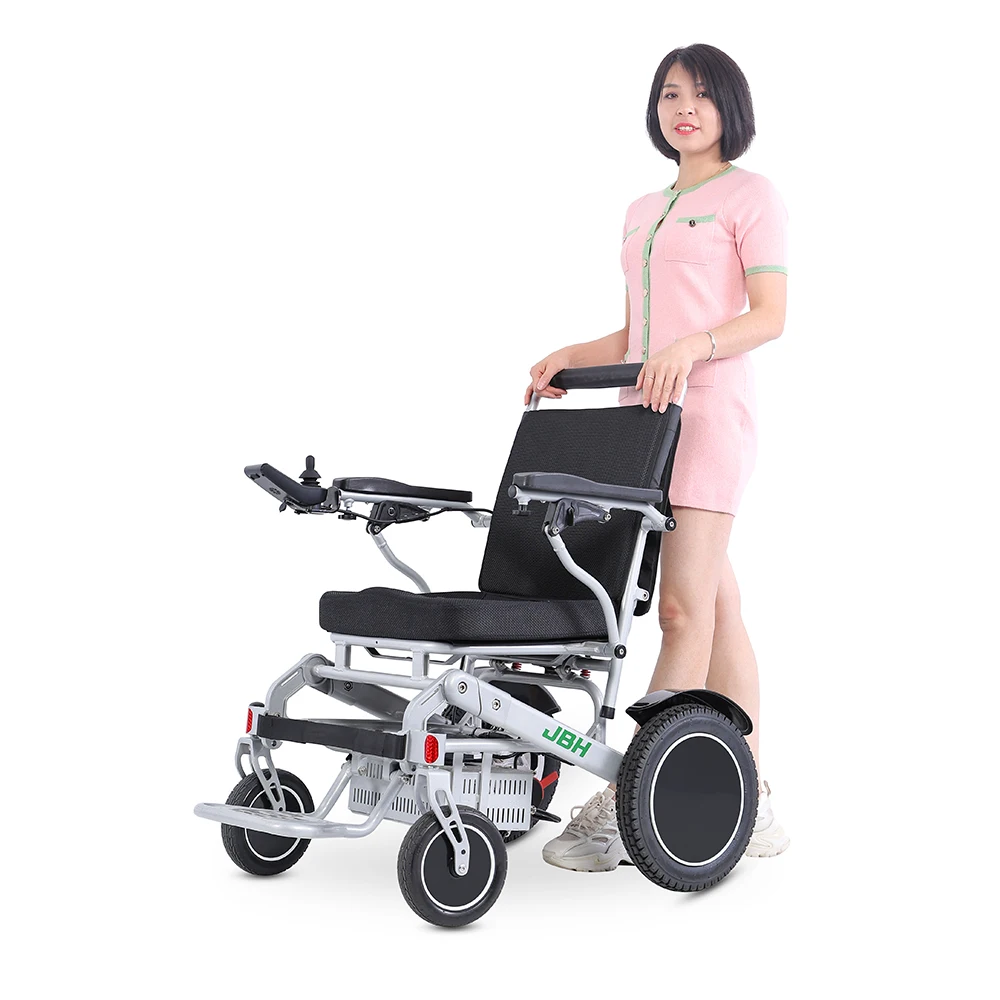 30KM driving range cheap price Lightweight Folding electric battery powered wheelchair for disabled people
