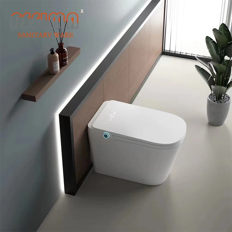 K5 automatic intelligent smart toilet Bathroom white color electric 110v/220v one piece bidet toilet with remote control