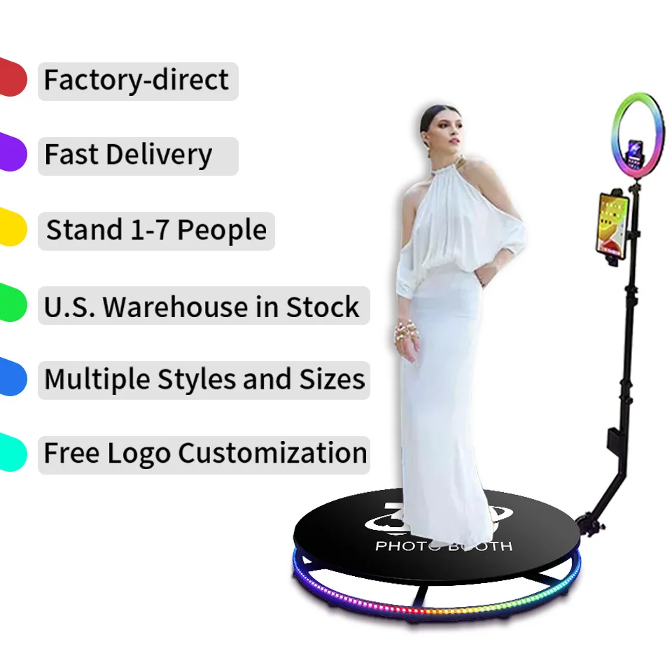 High quality 360 photo booth video booth spin booth iPad /Camera /phone 360 degree photo booth Automatic Manual Spin