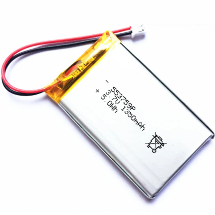 LP553759 1350 mah li-polymer battery 7.4 volt li-polymer laptop battery