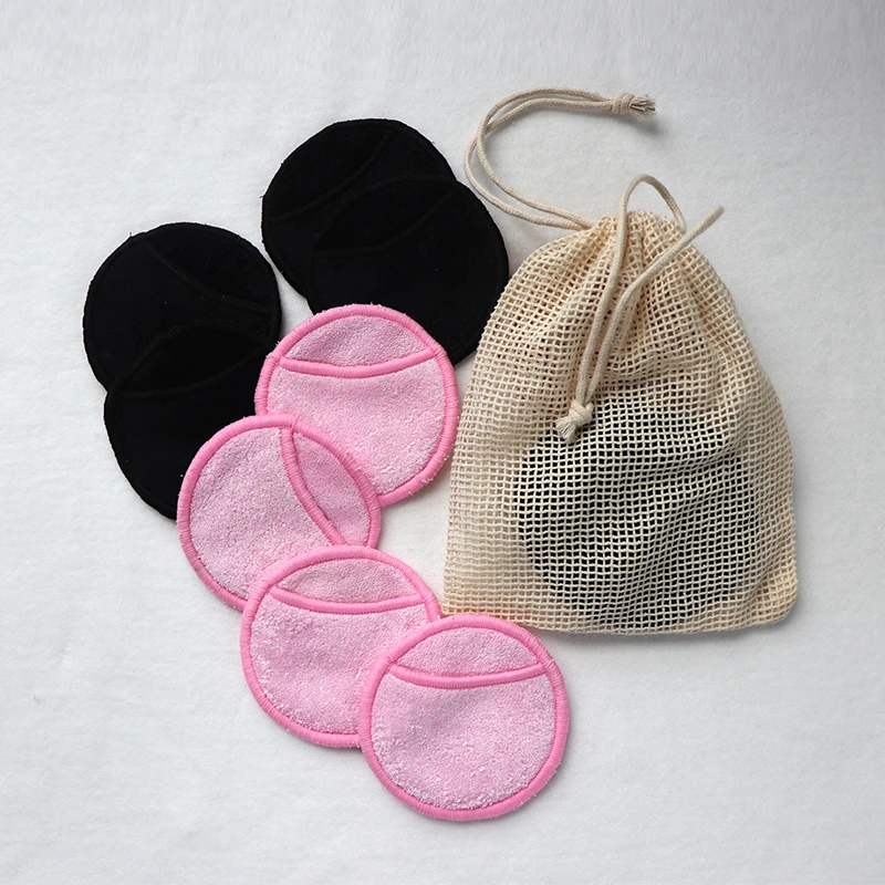 Waste Cotton Rounds Washable Bamboo Reusable Cotton Pads Face Makeup Remover Pads