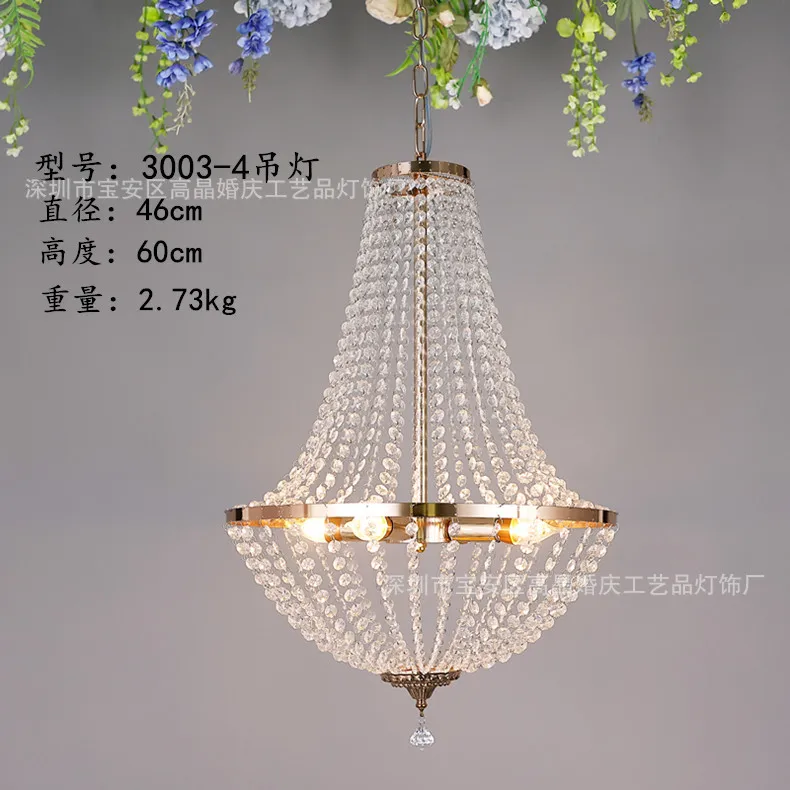 Classic Crytal Chandelier for Wedding Boda Ceiling Centerpiece Lamp Pendants Hanging Lights