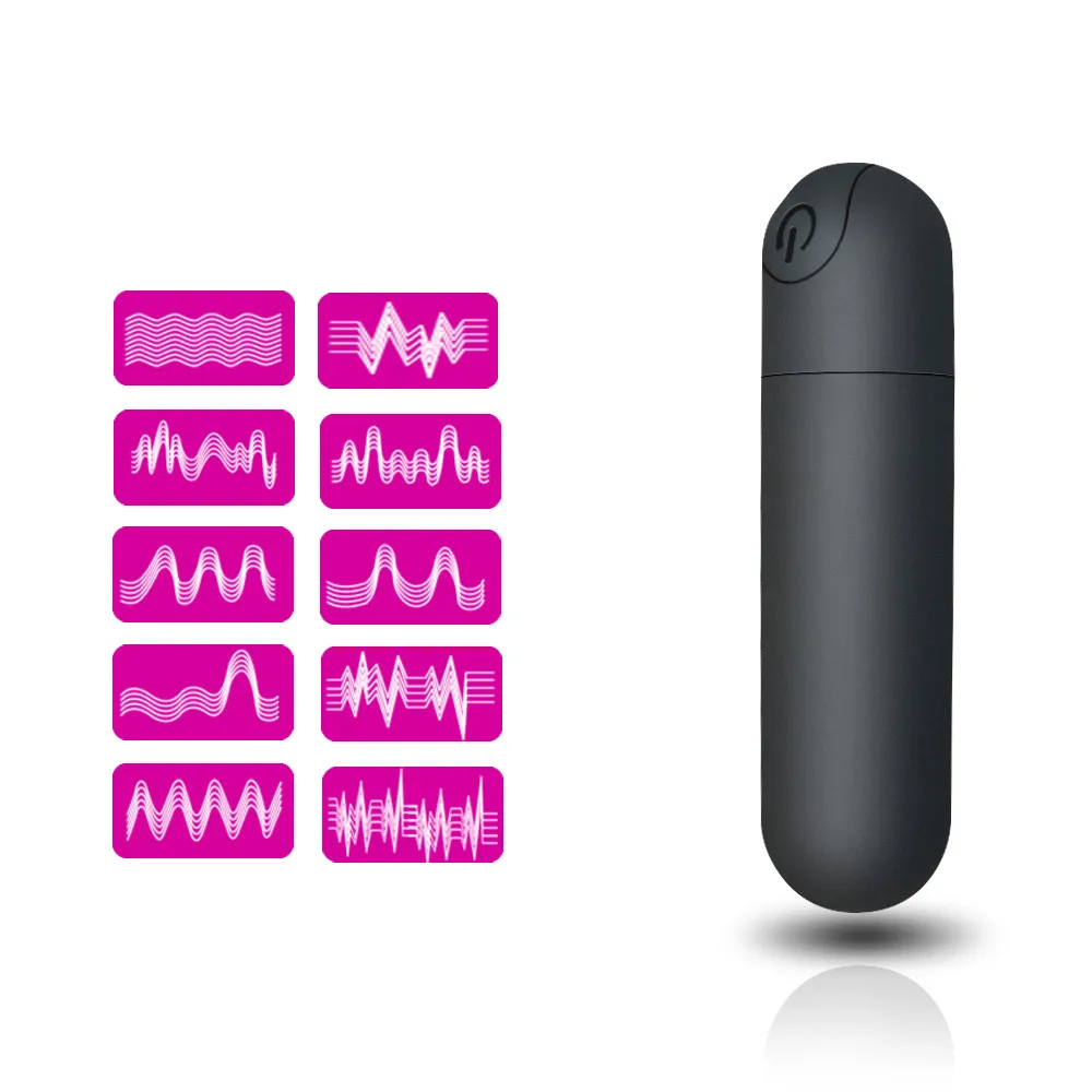 USB Rechargeable Mini Bullet Vibrator 10 Speed Waterproof G-spot Clitoris Stimulator Anal Dildo Vibrator