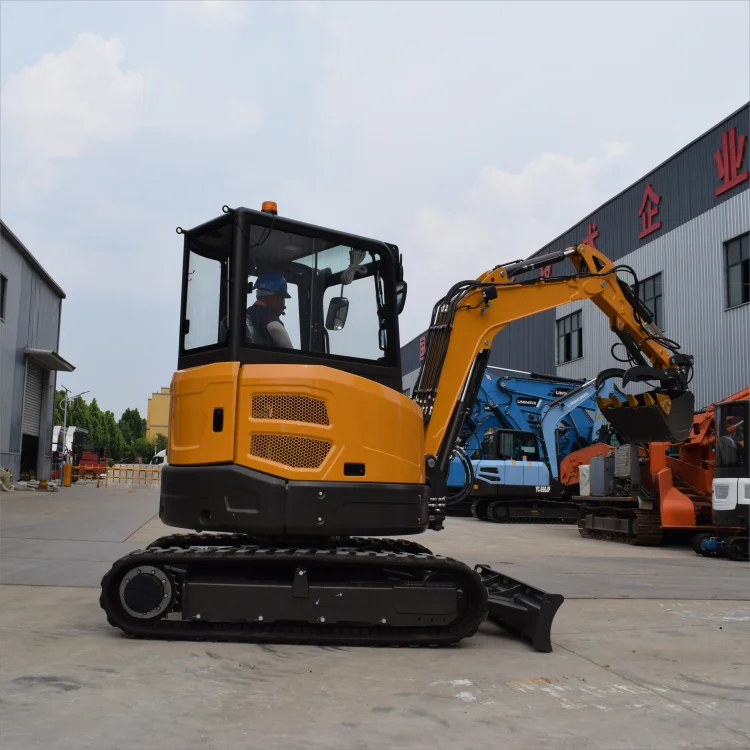 High-end series  Mini Excavator 3.5 Ton  Excavators Multifunctional with free cab ac radio and swing boom