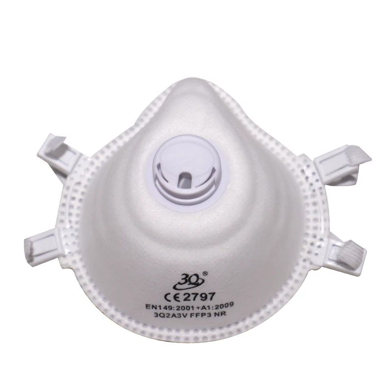 En149 Standard Wholesale Price High Quality Respiratory Protective Masken Mascarilla Dust Proof Valved Disposable FFP3 Mask