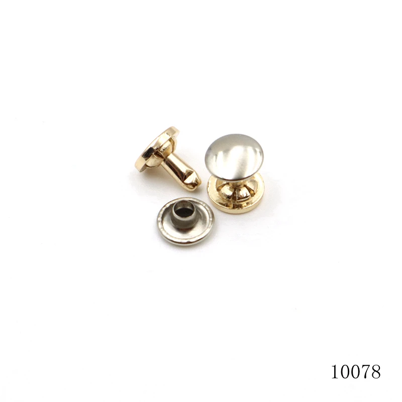 Handbag Metal Logo Engraved Cap Rivet Gold Plating Logo Rivet for Handbag Hardware Accessories