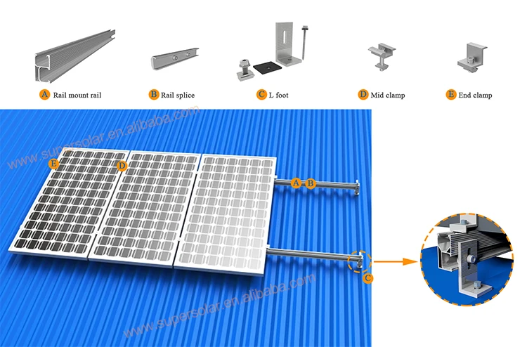 Super Solar hot selling metal roof hook for solar mounting system Factory Price for home and commercial use roof