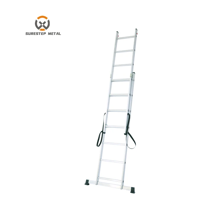 Manufacture aluminium Telescopic extension Firefighting Rope Ladder  Folding Extension Ladder