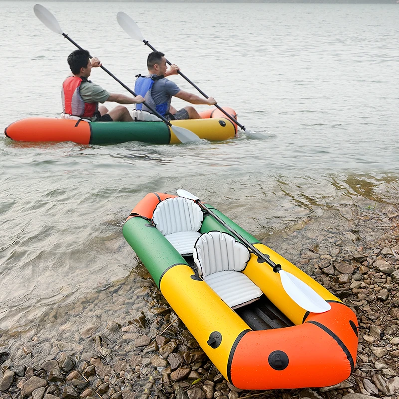 NEOKUDO Packraft Tandem Rowing Boats TPU Packraft Inflatable Kayak 2 Person