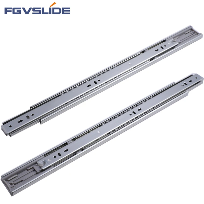 FGVSLIDE cabinet drawer correderas telescopicas full extention drawer rails ball bearing soft close drawer slides