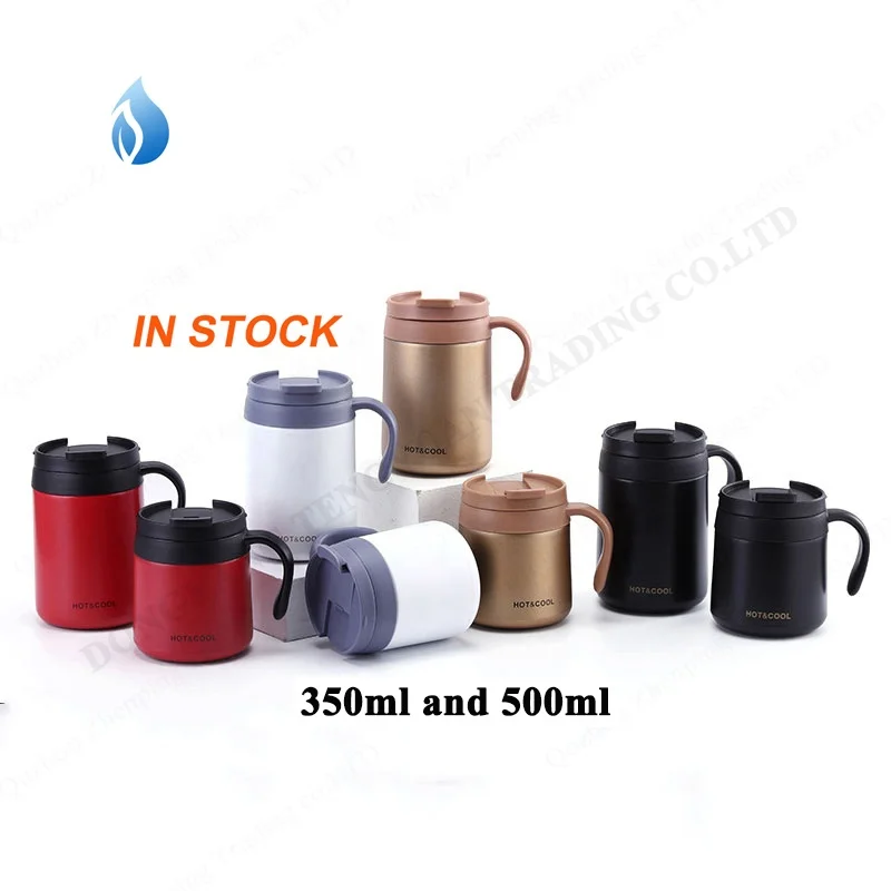 ZP 350ml 500ml in stock wholesale Vacuum Thermos Travel Cup Insulated Double Wall Tumbler 304 Leak Proof Car Coffee Mug with Lid