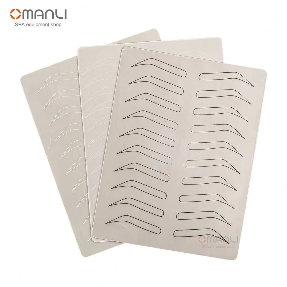 Принадлежности для микроблейдинга, тренировка бровей, латексная кожа, Перманентный макияж, татуаж бровей, тренировка без чернил, линия точек