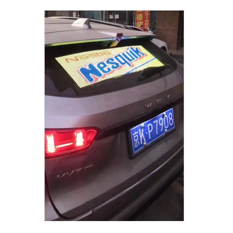Rear Window Transparent Car LED Display Video Screen