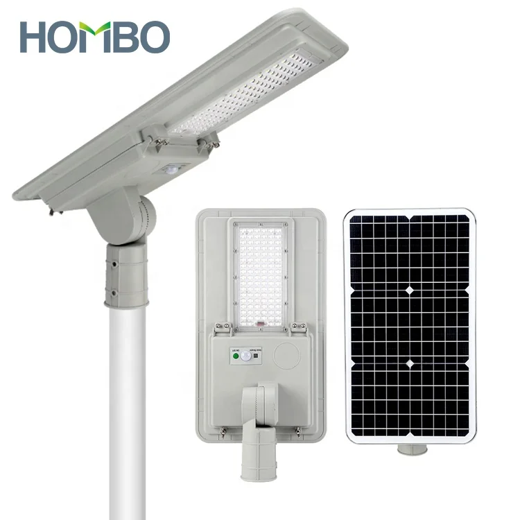 HOMBO самоочищающийся алюминиевый водонепроницаемый Ip66 полный 60 Вт 100 180 все в одном светодиодный уличный светильник на солнечной