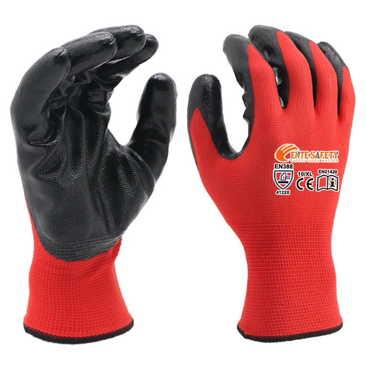 ENTE SAFETY Gloves Manufacturers Nitrile Coated Construction Working Gloves