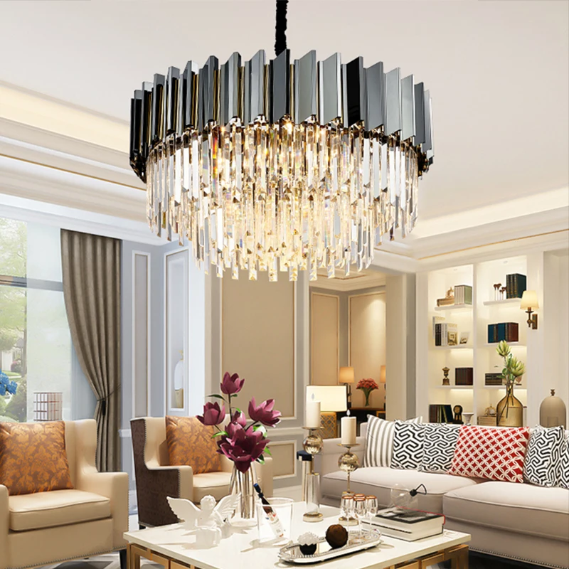 Modern Minimalist Living Room Lamp Modern Light Luxury Crystal Chandelier Bedroom Restaurant Chandelier New Home Led Lamp
