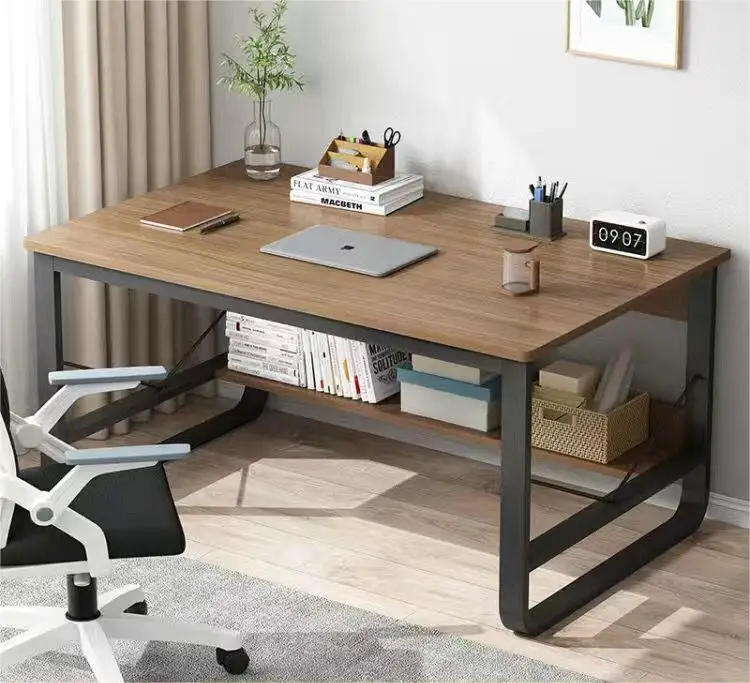 Черный металлический каркас большой офисный стол компьютерный стол письменный стол Рабочий стол игровой стол для домашнего офиса